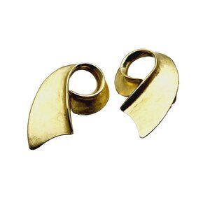 Vintage Signed F.O. Inc 80s Abstract Earrings (A1555)